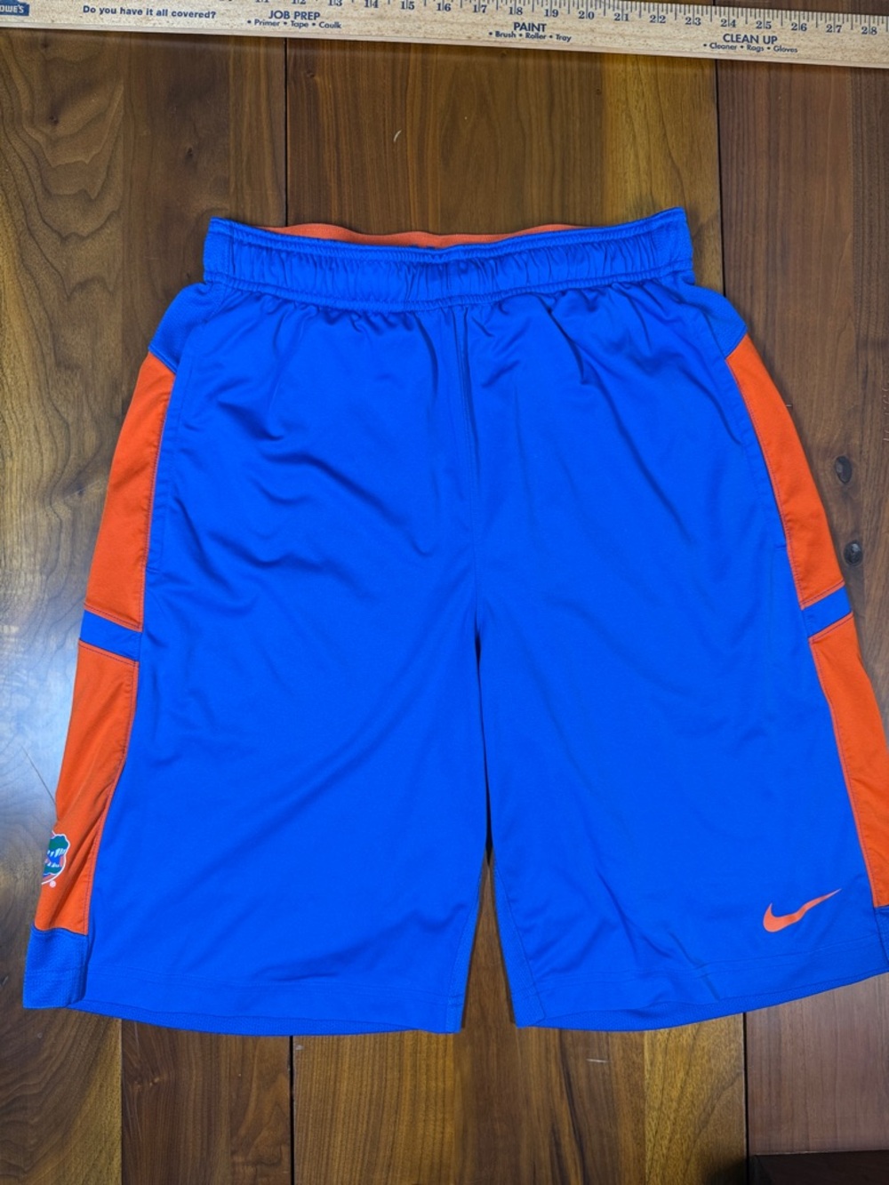 Nike Men’s univ  of Florida Gators dri-fit blue orange basketball Shorts 26” S